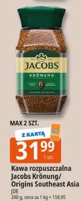 Kawa rozpuszczalna Jacobs Krónung/Origins Southeast Asia promocja w Leclerc