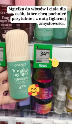 Mgiełka perfumowana do włosów i ciała OnlyBio It Makes Me Nuts Perfume Mist 37°C pistacja konwalia bita śmietana promocja w Rossmann