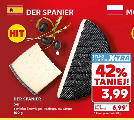 Ser z mleka krowiego, koziego, owczego DER SPANIER promocja w Kaufland