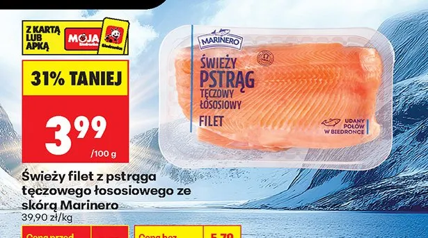 Filet z pstrąga tęczowego łososiowego promocja w Biedronka