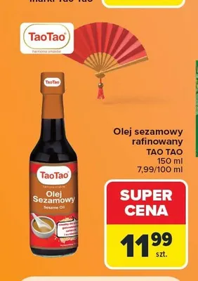 Olej sezamowy rafinowany Tao Tao promocja w Carrefour