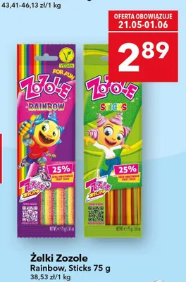 Żelki Zozole Rainbow promocja w LEWIATAN