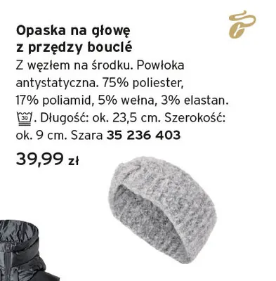 Opaska na głowę z przędzy bouclé Tchibo promocja w Tchibo