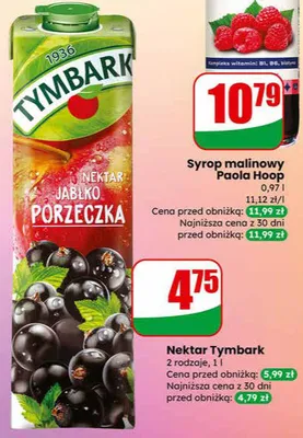 Syrop malinowy promocja w Dino