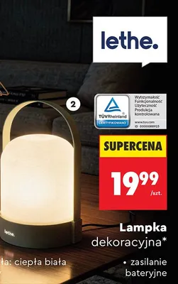 Lampka z uchwytem Lethe promocja w Biedronka