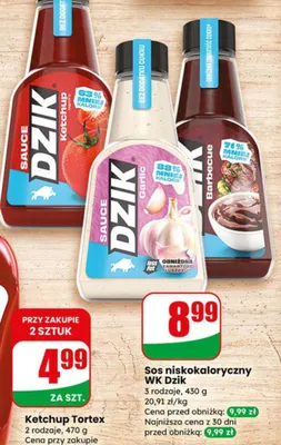 Sos niskokaloryczny keczup promocja w Dino