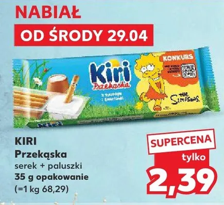 Przekąska serek paluszki Kiri promocja w Kaufland