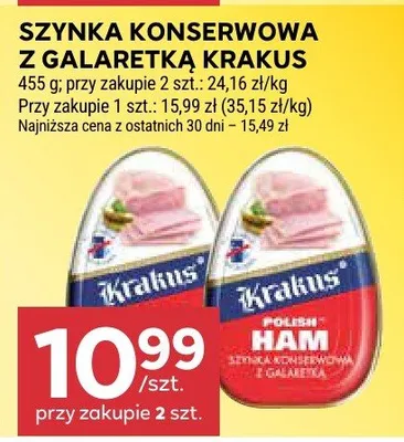 Szynka konserwowa z galaretką Krakus promocja w Stokrotka