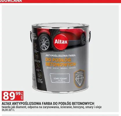 Antypoślizgowa farba do podłóg betonowych Altax promocja w Merkury Market