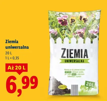 Ziemia uniwersalna 20 l promocja w Lidl