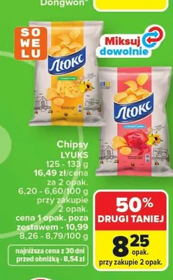 Chipsy LYUKS promocja w Carrefour