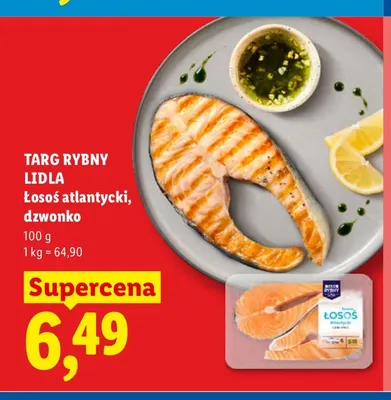 Łosoś atlantycki dzwonko Targ Rybny Lidla promocja w Lidl