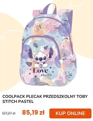 Plecak przedszkolny Coolpack Toby Stitch Pastel promocja w taniaksiazka.pl
