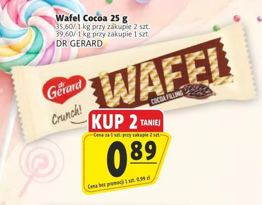 Wafel Cocoa Dr Gerard promocja w Prim Market