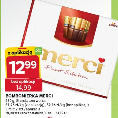 Bombonierka czerwona promocja w Stokrotka