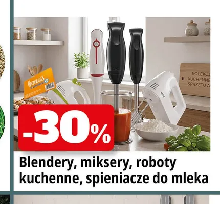 Blendery miksery roboty kuchenne spieniacze do mleka promocja w Leclerc