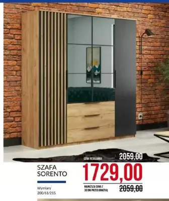 Szafa Sorento promocja w Abra Meble