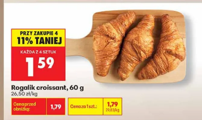 Rogalik croissant promocja w Biedronka