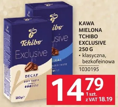 Kawa mielona Tchibo Exclusive 250g promocja w Selgros