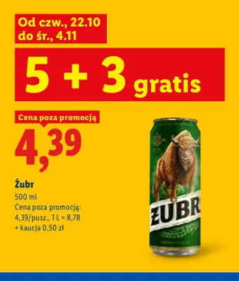 Piwo Żubr promocja w Lidl