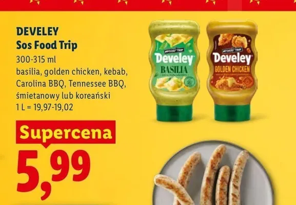 Sos Food Trip Develey Śmietanowy promocja w Lidl