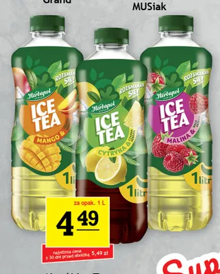 Napój Ice Tea Herbapol cytryna i czarna herbata promocja w Gram Market