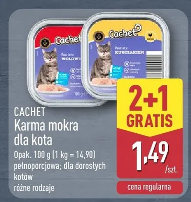 Karma mokra dla kota CACHET promocja w Aldi