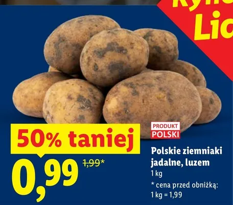 Polskie ziemniaki jadalne luzem promocja w Lidl