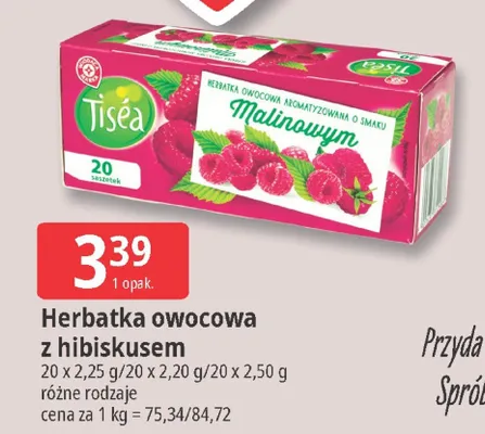Herbatka owocowa z hibiskusem promocja w Leclerc