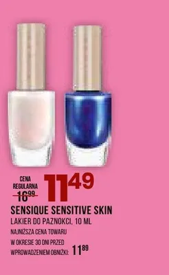 Lakier do paznokci SENSIQUE SENSITIVE SKIN promocja w Drogerie Natura