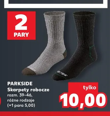 Skarpety robocze 2-pak Parkside promocja w Kaufland
