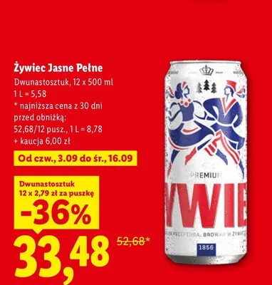 Piwo Żywiec 12-pak promocja w Lidl
