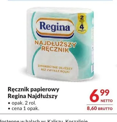Ręcznik papierowy Regina Najdłuższy promocja w Makro
