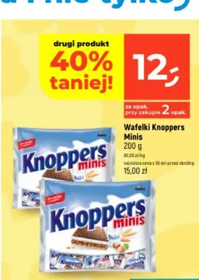 Wafelki Knoppers Minis Jogurt promocja w Dealz