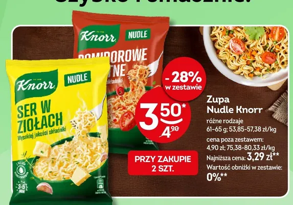 Zupa Nudle Knorr Ser w ziołach promocja w Żabka