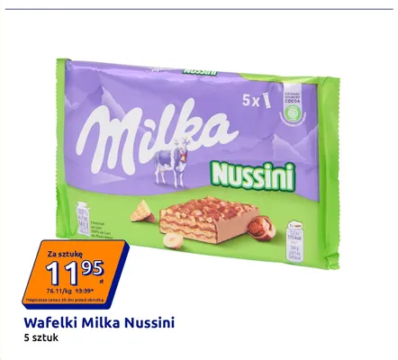Wafelki Milka Nussini 5-pak promocja w Action