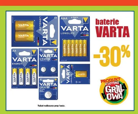 Baterie VARTA promocja w TOPAZ