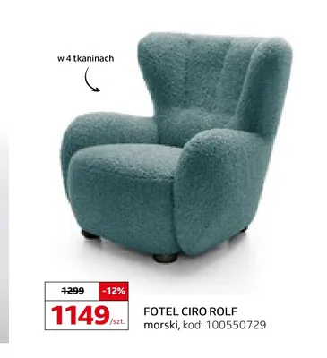 Fotel Ciro Rolf promocja w Komfort