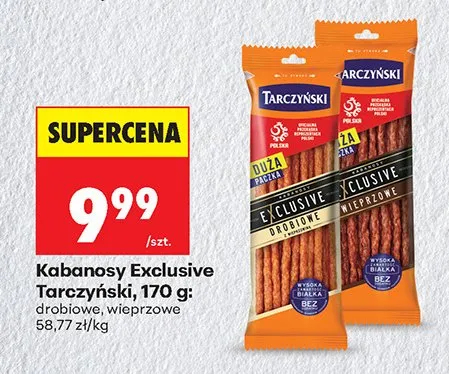 Kabanosy Exclusive Tarczyński drobiowe 170g promocja w Biedronka