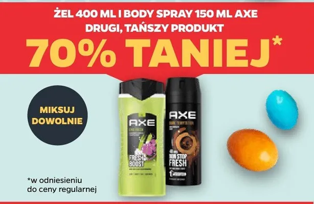 Żel pod prysznic i body spray Axe DRUGI -70% promocja w Netto