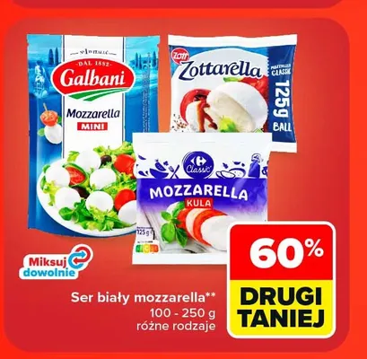 Ser mozzarella Classic Zottarella promocja w Carrefour