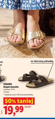 Klapki damskie ESMARA promocja w Lidl