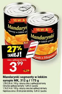 Mandarynki segmenty w lekkim syropie promocja w Twój Market