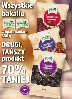 Żurawina suszona Bakaliowy Targ promocja w Dino