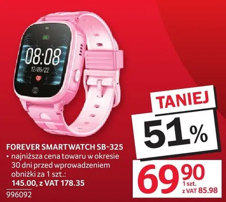 Smartwatch FOREVER SB-325 promocja w Selgros
