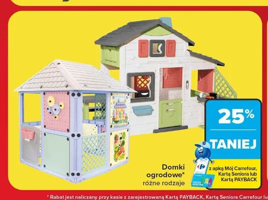 Domki ogrodowe promocja w Carrefour