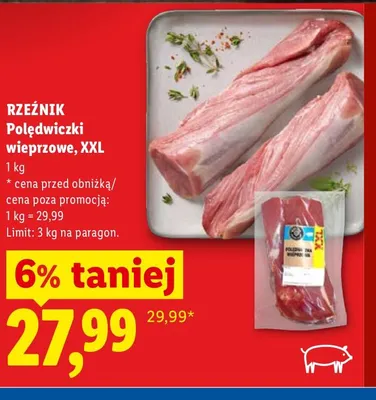 Polędwiczki wieprzowe XXL promocja w Lidl