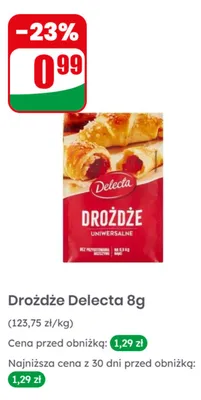 Drożdże uniwersalne Delecta promocja w Dino