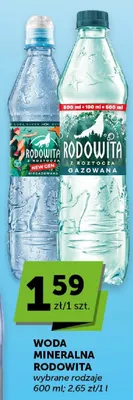 Woda mineralna niegazowana Rodowita z Roztocza New Gen promocja w Groszek