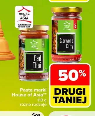 Pasta czerwone curry House of Asia promocja w Carrefour
